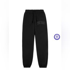 The Bar Varsity Jogger Sweatpants in Black